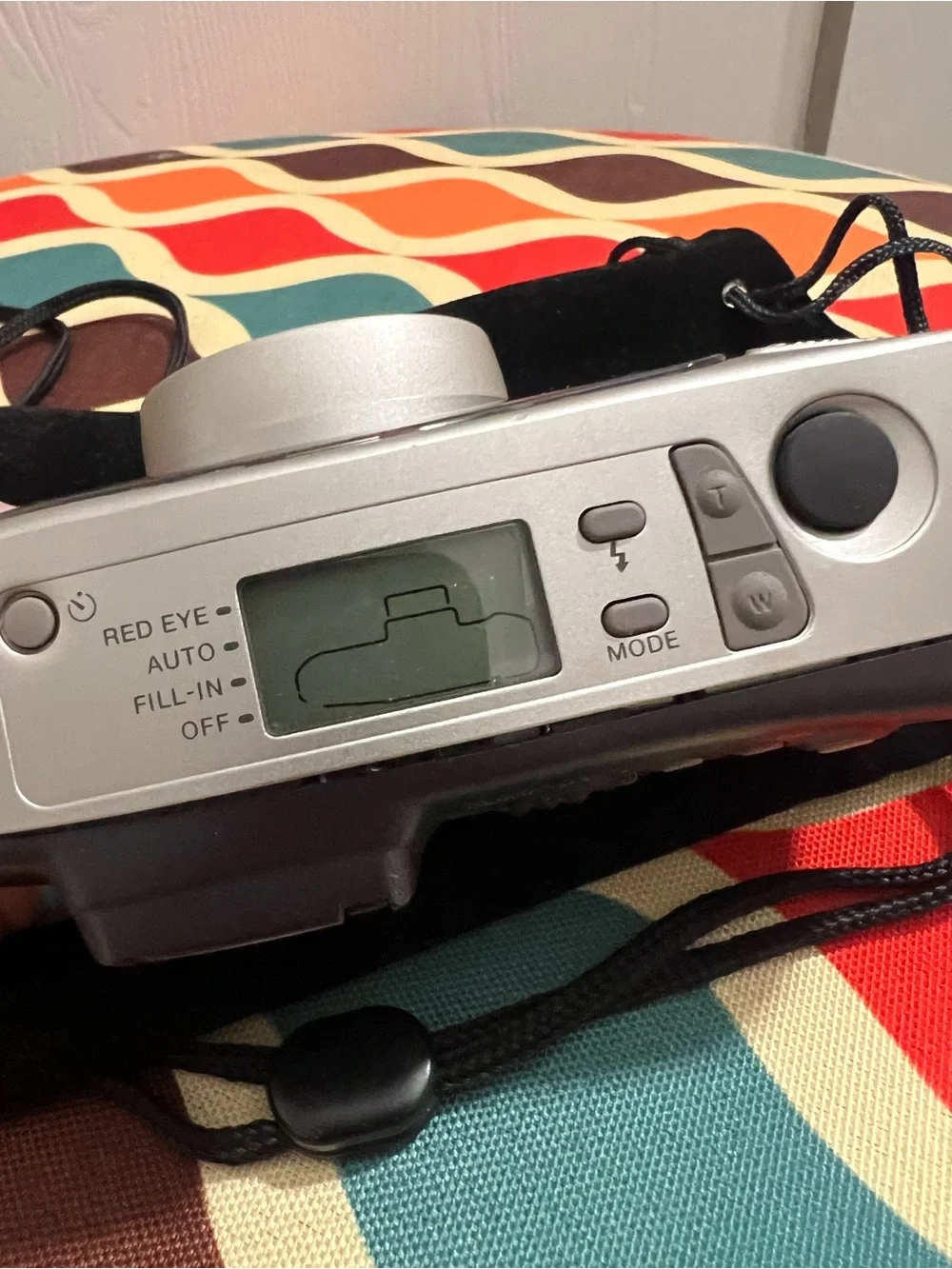 Vintage Samsung Slim Zoom 115A Panorama 35mm film camera with a 38-115mm lens